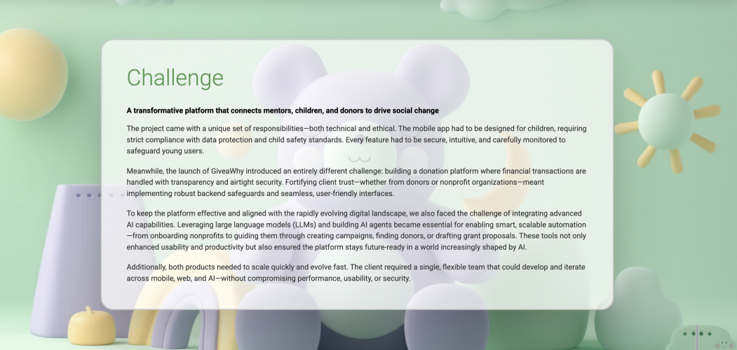 GiveaWhy Donation Platform screenshot 1