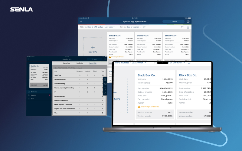 Central production management platform screenshot 1