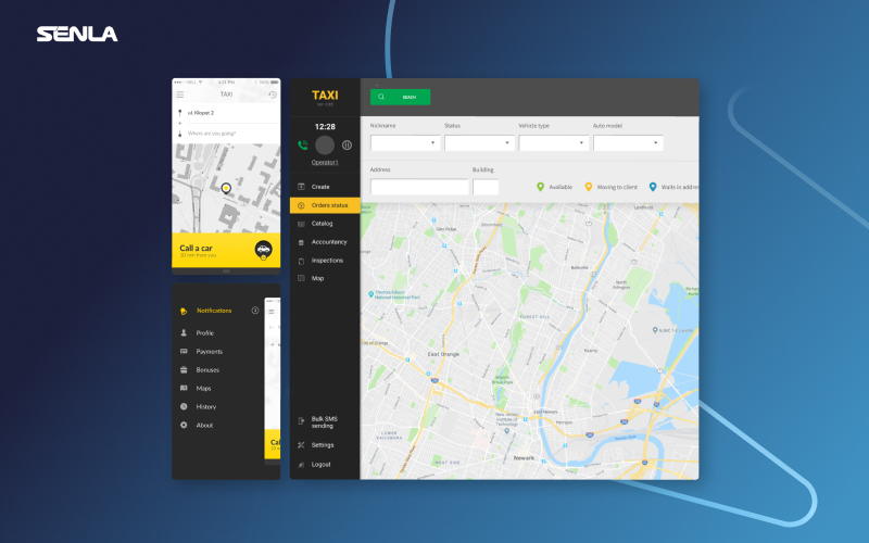 Taxi software ecosystem screenshot 1