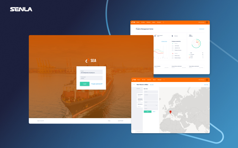 Sea freight management system screenshot 1