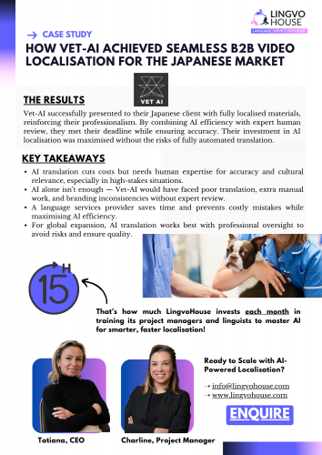 How Vet-AI Achieved Seamless B2B Video Localisation for the Japanese Market screenshot 1