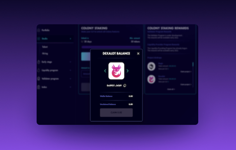 Custom blockchain fundraising platform - Colony screenshot 2
