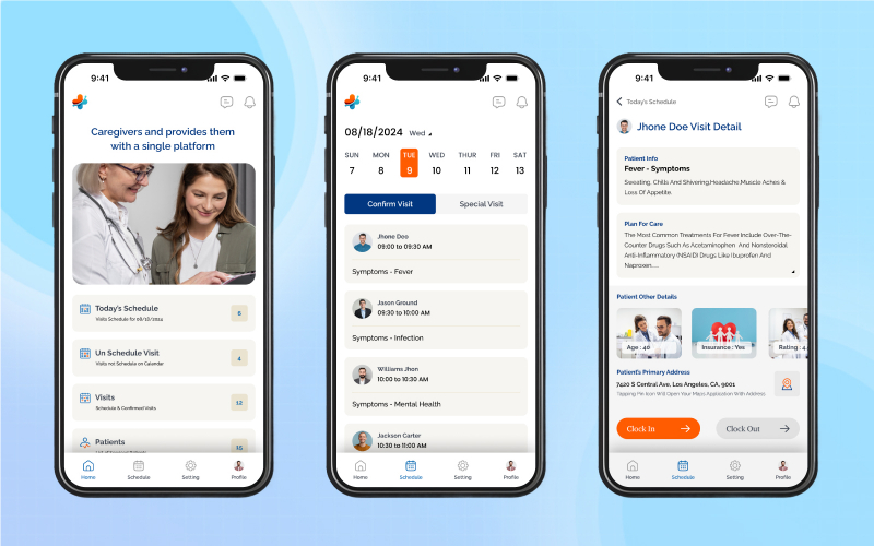 Caregivers App Development for USA-based Hospital screenshot 1
