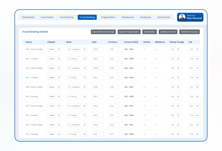 Truck Freight Rates Desktop Application Development for Logistics screenshot 1