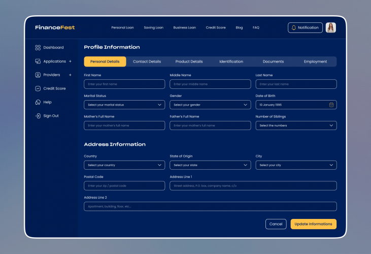 Web Application Development for a Finance Product Firm screenshot 2