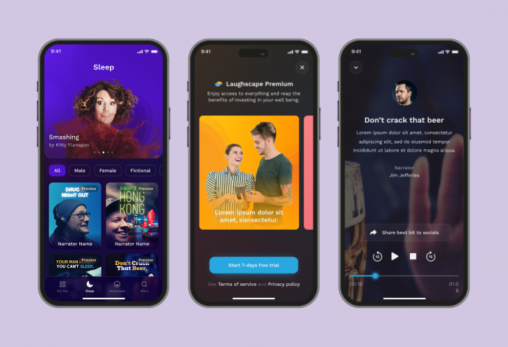 Audio-based Relaxation Mobile App for Mental Health Wellness Firm screenshot 3