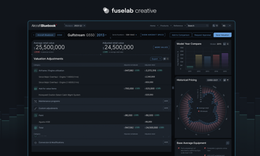 Aircraft Bluebook platform screenshot 1