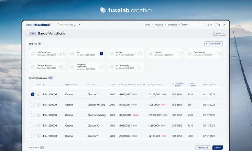 Aircraft Bluebook platform screenshot 2