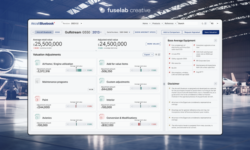 Aircraft Bluebook platform screenshot 4