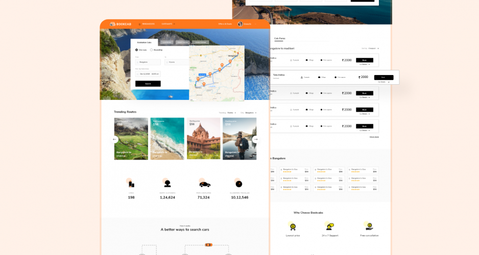 Car rental services with professional drivers screenshot 1