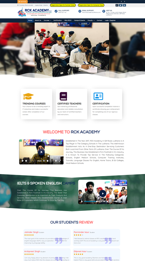 Student Registration Website screenshot 1