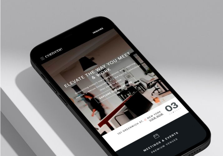 Web and mobile solutions for meeting space startup screenshot 1