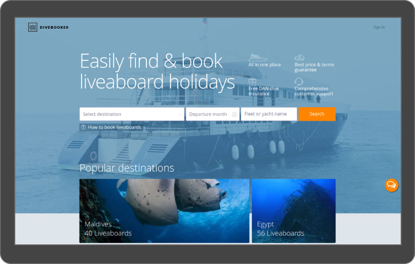 Divebooker screenshot 1