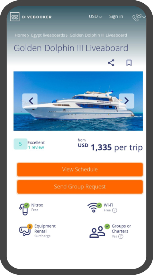 Divebooker screenshot 2