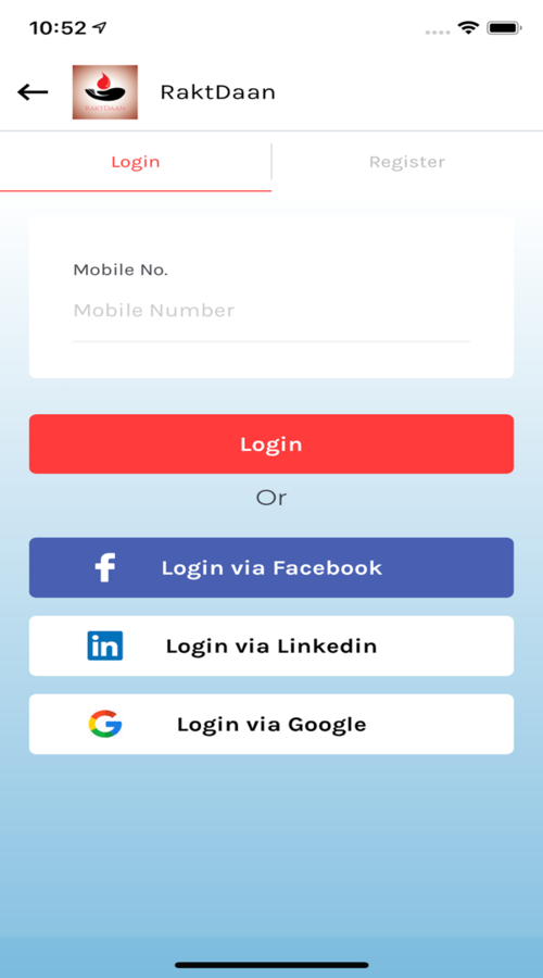 RaktDaan App screenshot 1