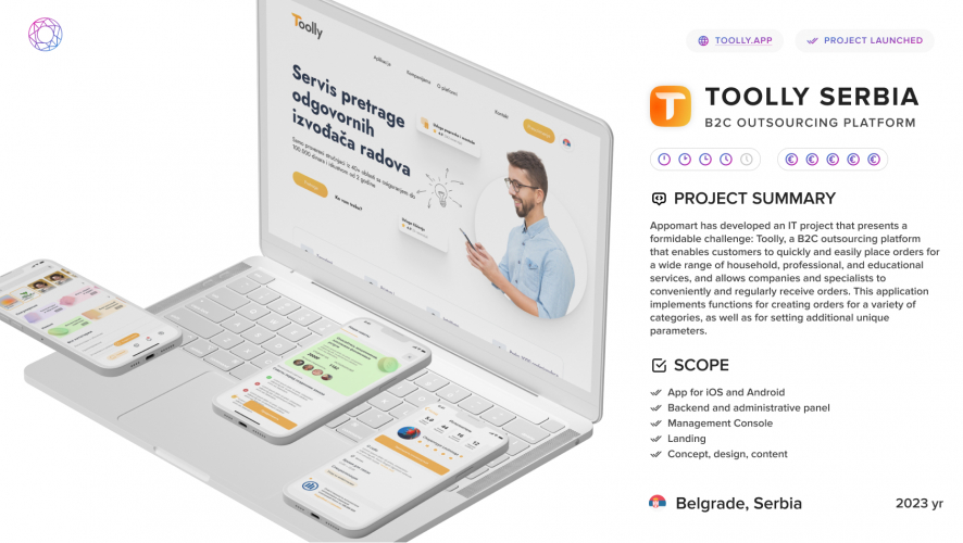 Toolly - Outsourcing platform in Serbia screenshot 1