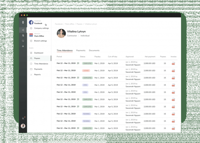 Cross countries payroll solution for SMB screenshot 1