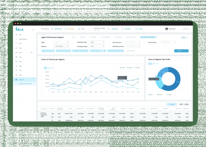 ValaPay money transfer platform screenshot 2