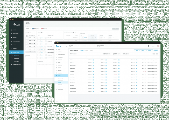ValaPay money transfer platform screenshot 1