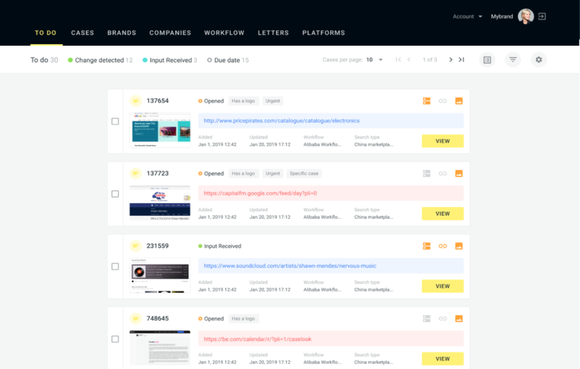 Legaltech BPA system screenshot 1