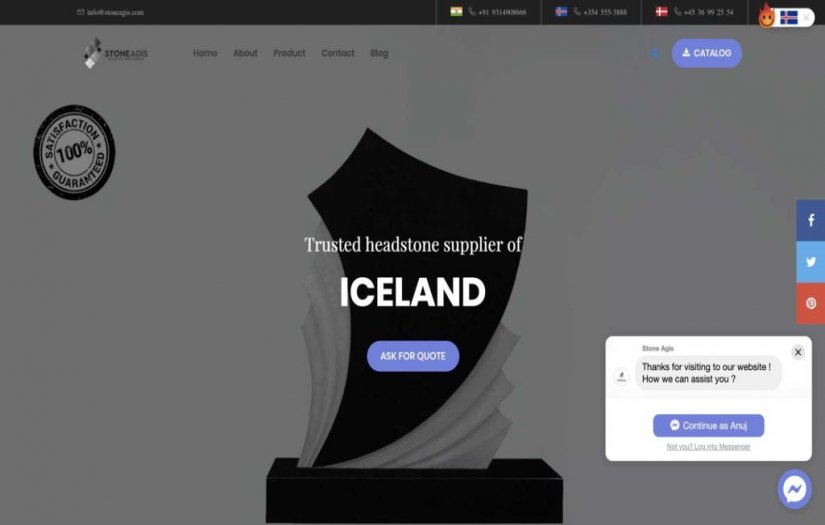 Stone Agis- granite headstone industry screenshot 1