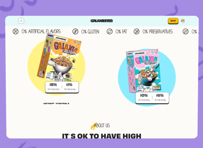 Galaxibites. Crunchy shop screenshot 1