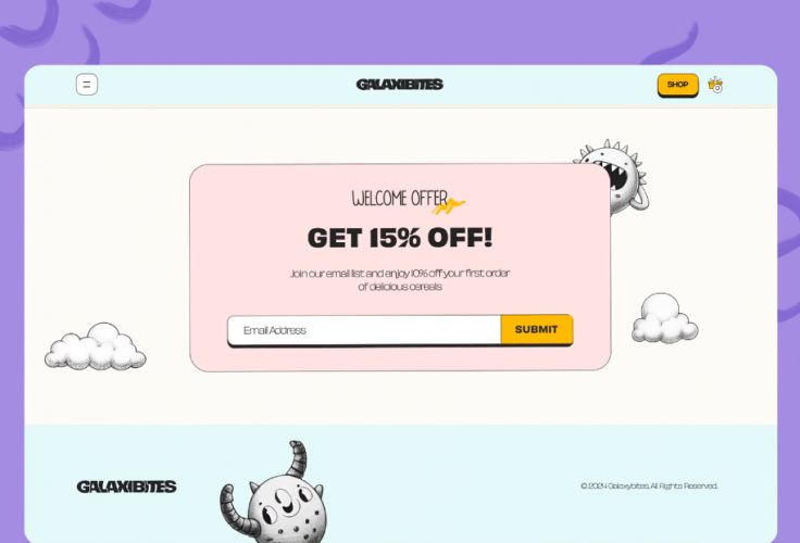 Galaxibites. Crunchy shop screenshot 2