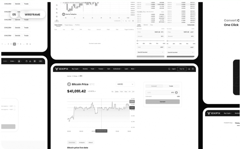 OXFX: Web UI/UX for Cryptocurrency Exchange Platform screenshot 3