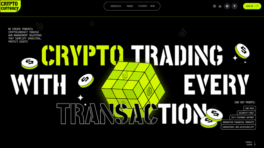 Crypto Trading Platform Website Design screenshot 1