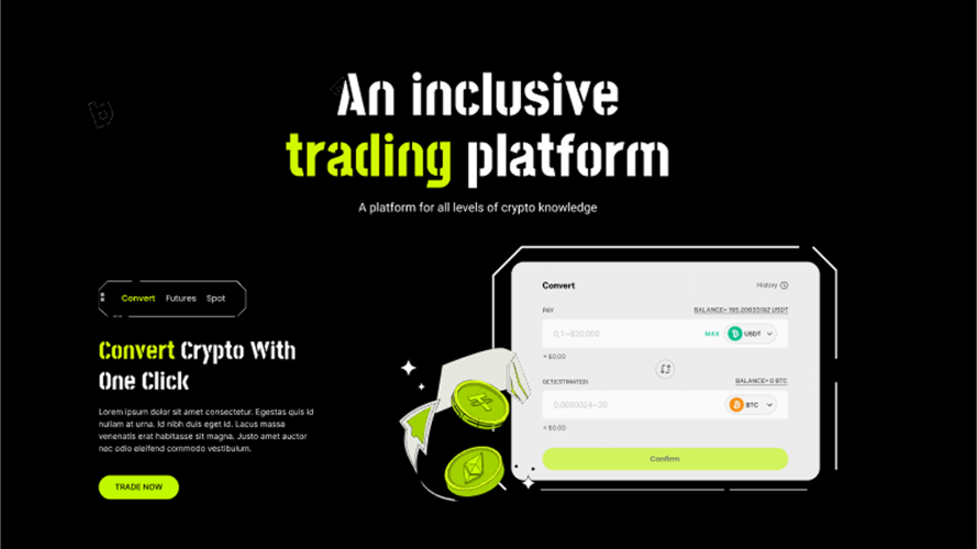 Crypto Trading Platform Website Design screenshot 3