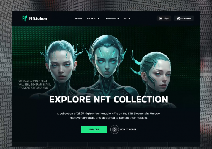 Nfttoken. Selling platform screenshot 1
