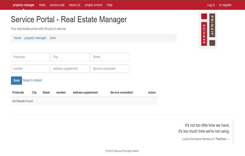 Service Prinzip - Platform for various services screenshot 1