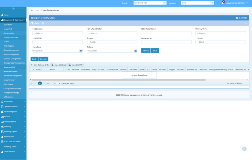 Shipping Management System screenshot 2