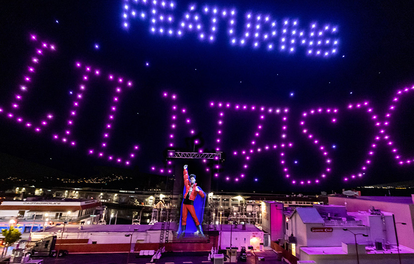 60-Foot Tall Lil Nas X Hologram Projection for League of Legends Worlds Championship screenshot 2