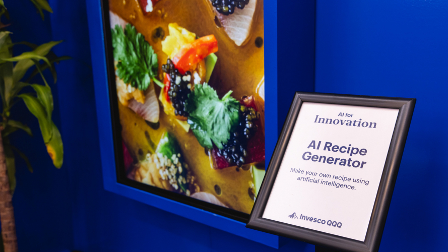 AI Recipe App and Touch Screen Interactions for Invesco QQQ at the NYCWFF Event screenshot 1