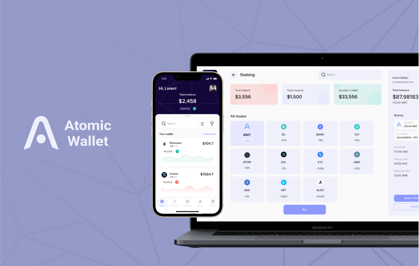 Atomic Wallet | Cryptocurrency | UI/UX Design screenshot 1