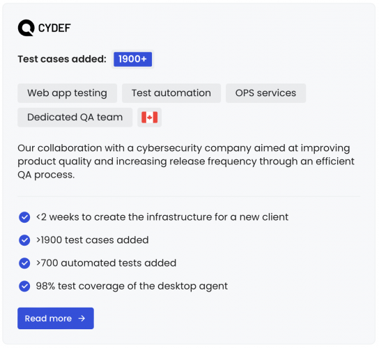 Cybersecurity endpoints solution screenshot 1