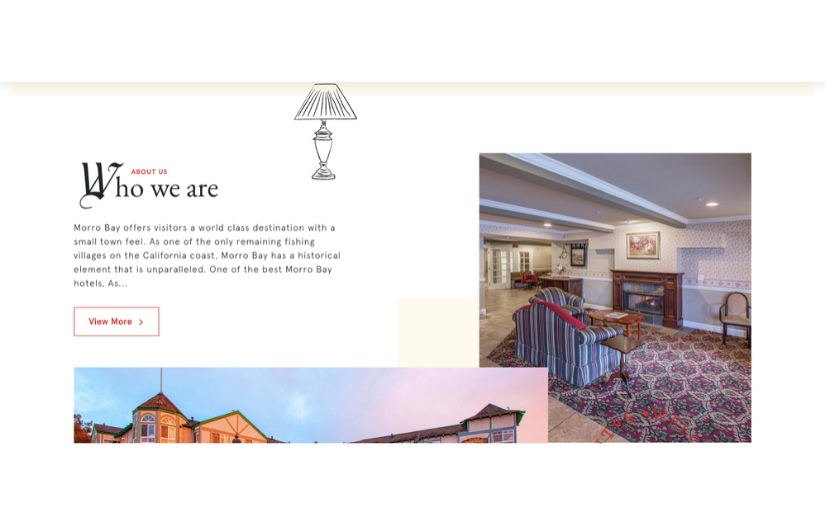 Homepage Design for a US based Hospitality Brand screenshot 3
