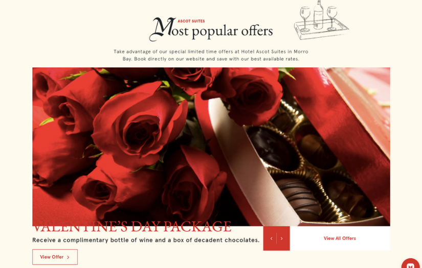 Homepage Design for a US based Hospitality Brand screenshot 2