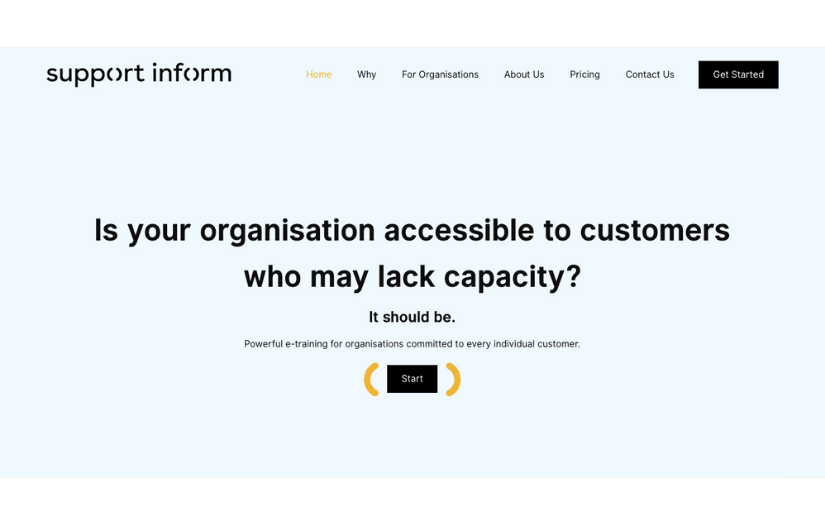 Branding & website design for Support Inform screenshot 1