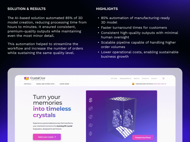 Crystal Clear Memories: Automating 2D to 3D Model Creation screenshot 3