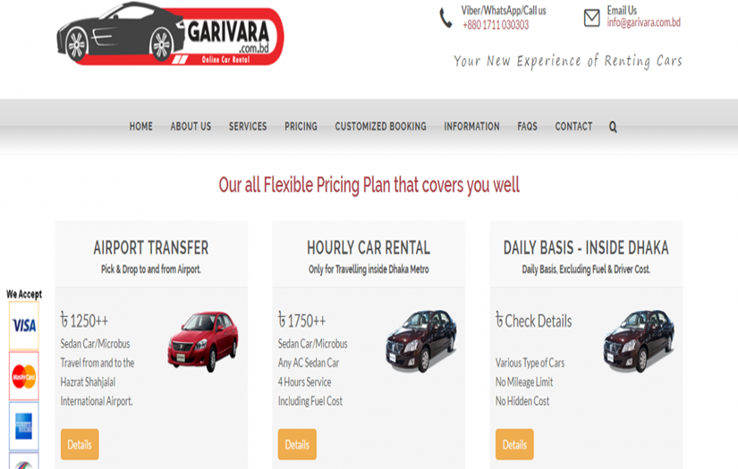 GariVara.com.bd- Rent A Car in Dhaka screenshot 1