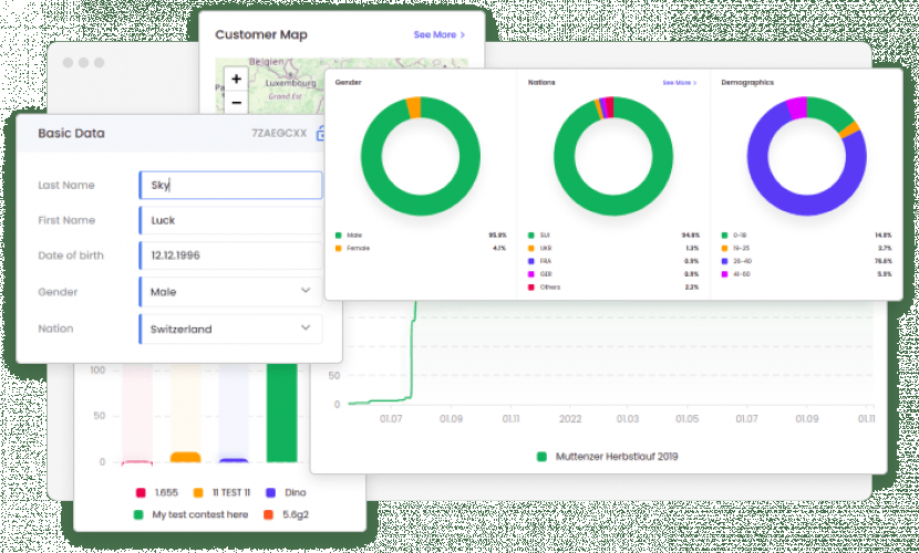 Web application for management of sports events screenshot 1
