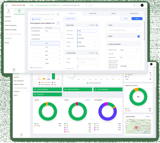 Web application for management of sports events screenshot 2