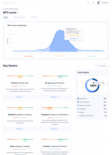 Healthcare platform screenshot 2