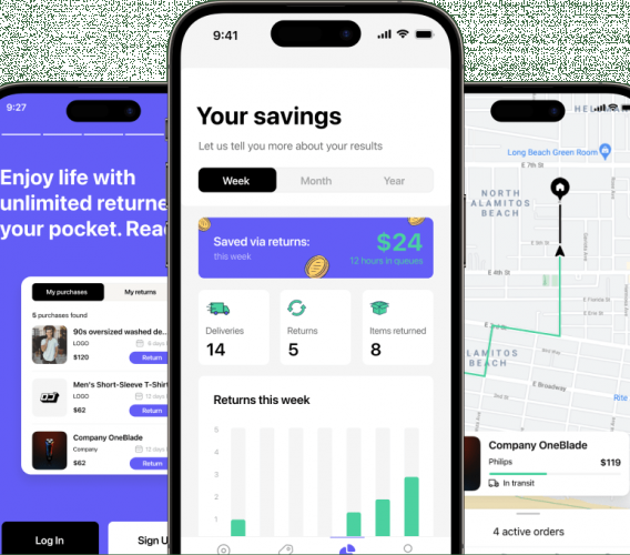 Platform for returning online purchases screenshot 2