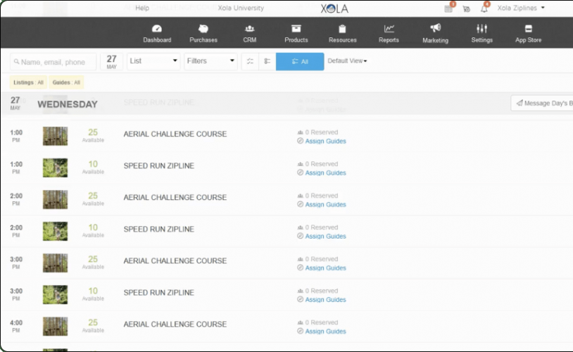 Online booking and marketing software screenshot 1
