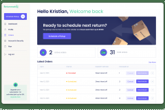 Platform for returning online purchases