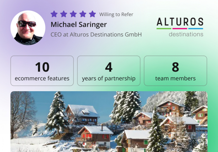 Ecommerce Platform for the Tourism Tech Supplier screenshot 1