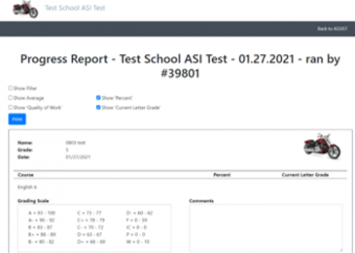 School Management System Testing screenshot 2